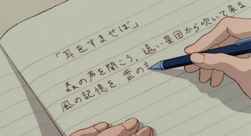 Anime Writing Gif 2